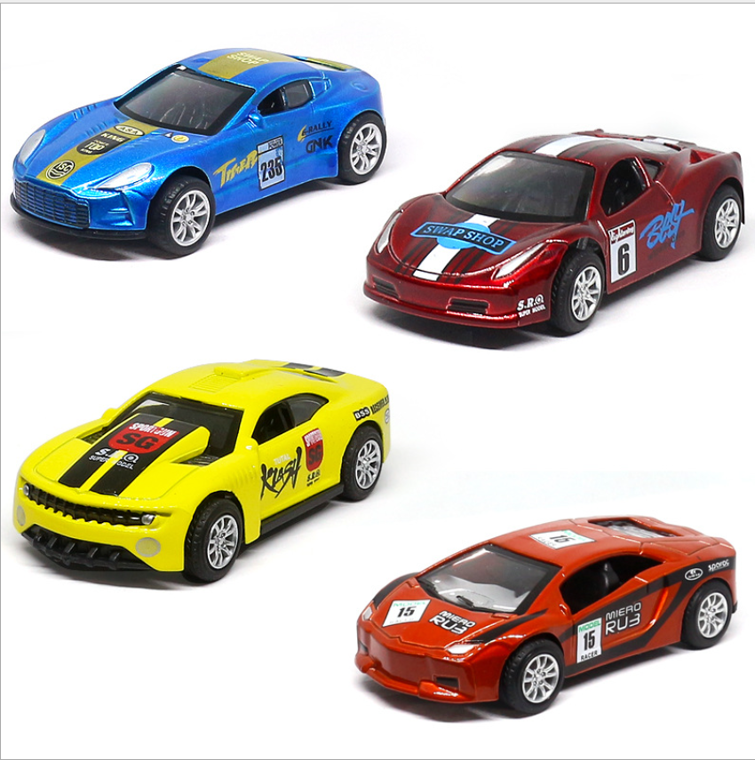 Children's toys, rebound car sets, boy cartoon mini racing car gifts, inertial engineering vehicles, street stall goods details Picture
