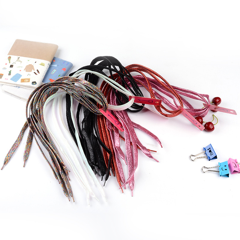 跨境专供 七彩运动鞋带 彩带 彩色印花溜冰鞋轮滑鞋 配件批发