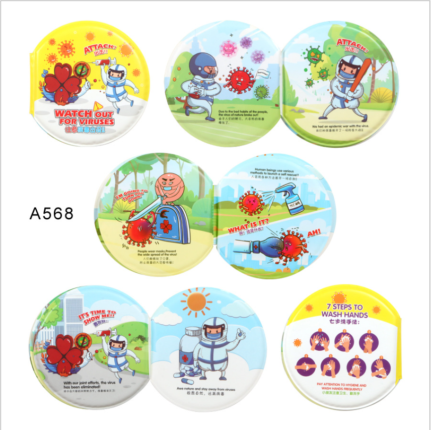 Children's early education EVA epidemic prevention science popularization bath book, baby intelligence Chinese-English palm book, doctor's cloth book, waterproof toy Item Picture