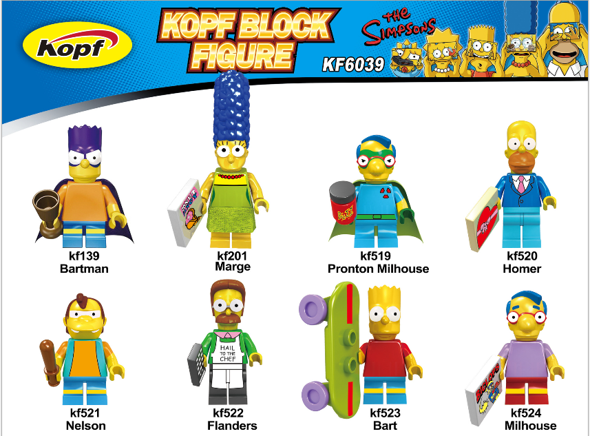 Kefeng Building Blocks KF6039 Simpsons Series MargeSimpson bagged for export full figure