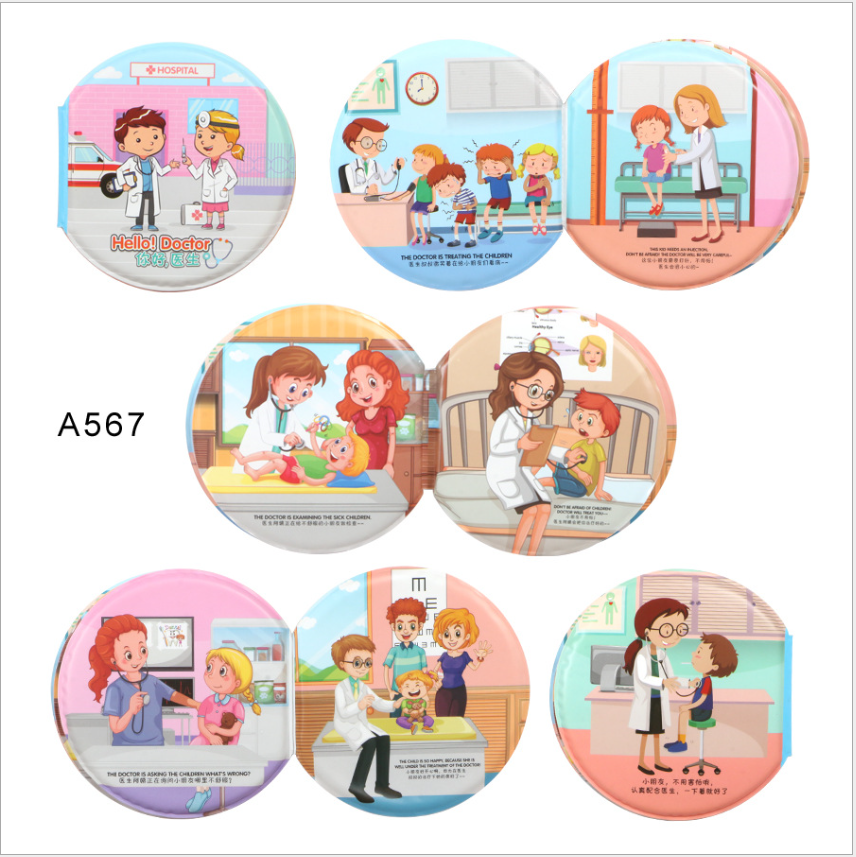 Children's early education EVA epidemic prevention science popularization bath book, baby intelligence Chinese-English palm book, doctor's cloth book, waterproof toy Application Scenario