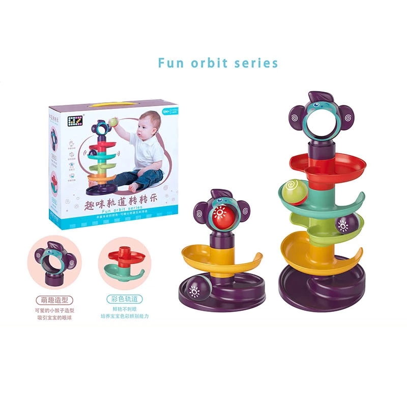 Baby play house, track spin Fun, Rolling Ball, baby Glide Tower, Stacking Fun, educational building blocks, assembly toys full figure