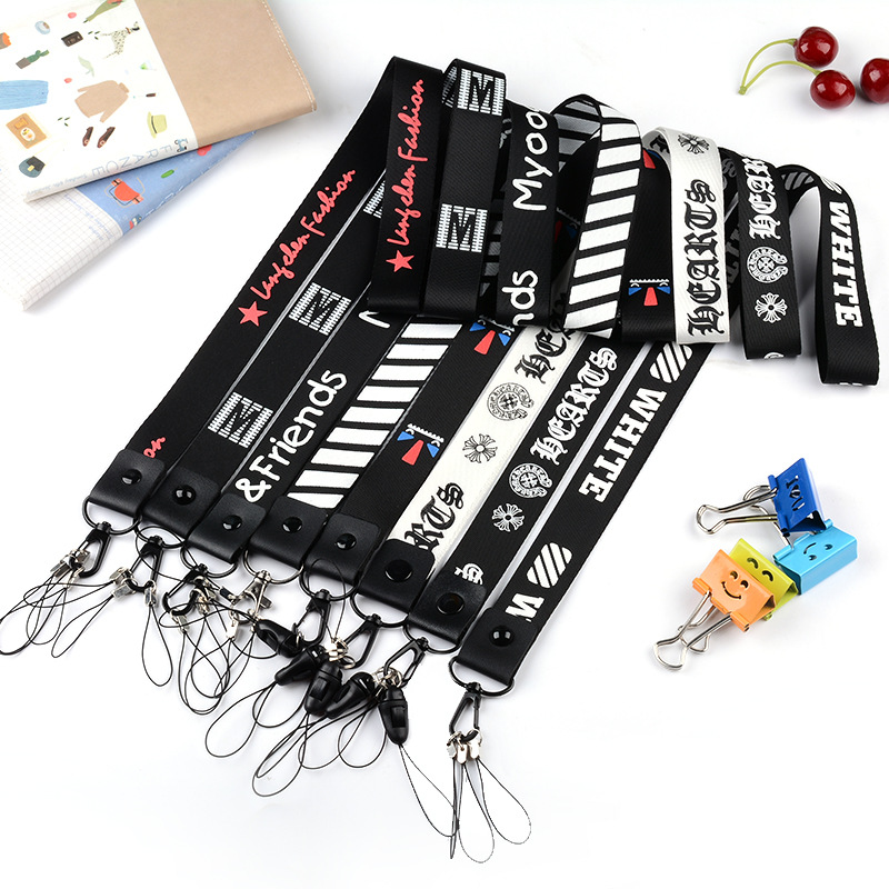 手机挂绳 吊牌挂绳 加宽版不勒脖长挂绳 印刷二合一卡挂带批发详情图5