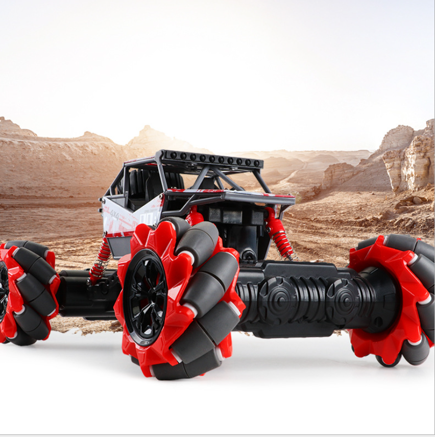 Children's toy remote control four-wheel drive 360 dance stunt car, side-twisting car with light drift climbing car 1:14 details Picture