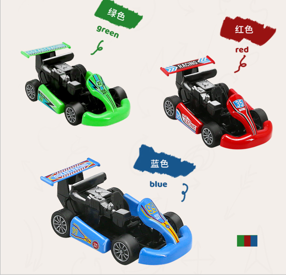 Simulation alloy rebound go-kart cartoon mini Rebound car toy set for boys, model, children's toy batch full figure