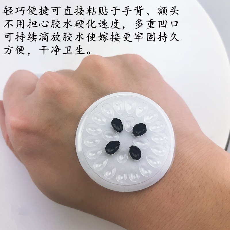 Transparent melon seed pads with adhesive backing are specially designed for beauty grafting Specification image
