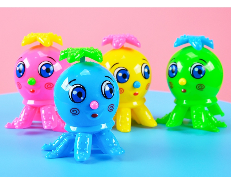 Creative children's toys and gifts are selling well at street stalls and night markets. They are novel, unique, cartoon, on-chain octopuses, and spring-wound small octopuses Specification drawing