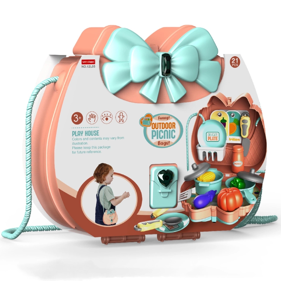 Cross-border children's simulated pretend play, kitchen tableware, makeup accessories, medical equipment, various series, single-shoulder bags, pretend play toys Item Picture