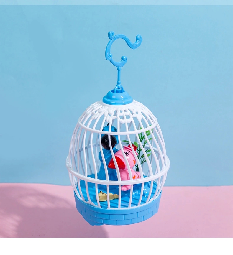 Factory wholesale voice-controlled mini birdcages toys, new and unique sensing street stall toys, voice-controlled simulation birdcages htt details Picture