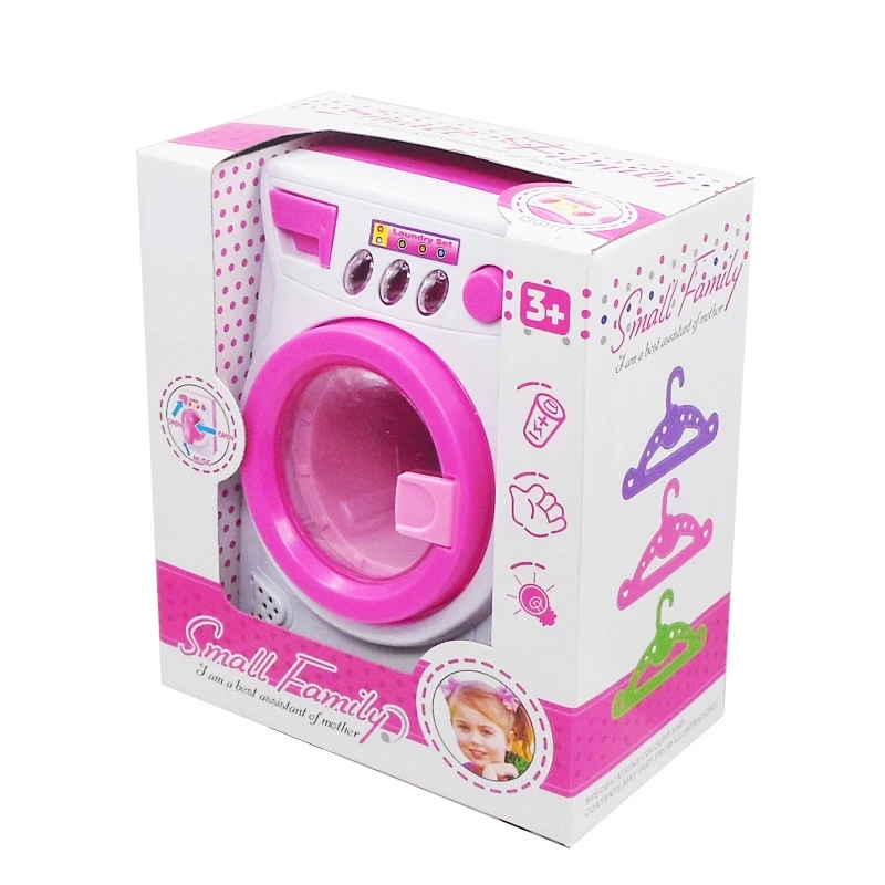 Children's educational role-playing, simulation drum washing machine, rotating electric lights, music, home appliances, toys, girls' gifts Item Picture