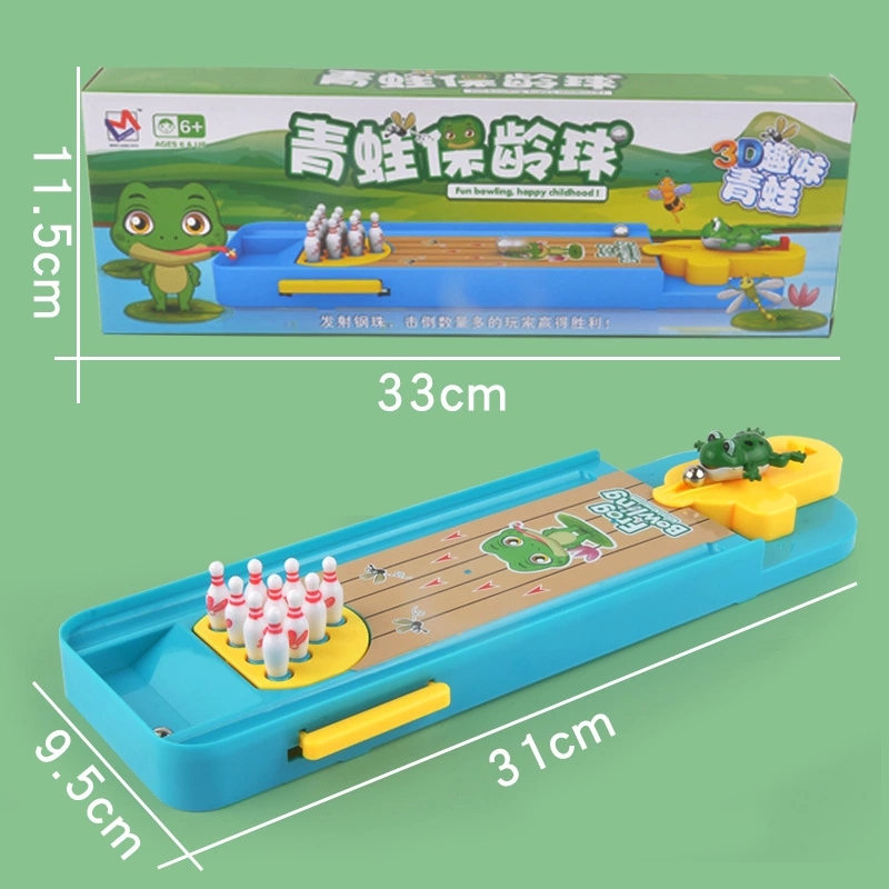 Creative frog bowling parent-child interactive game, Pinball launching platform, tabletop game, children's educational toy h Specification drawing