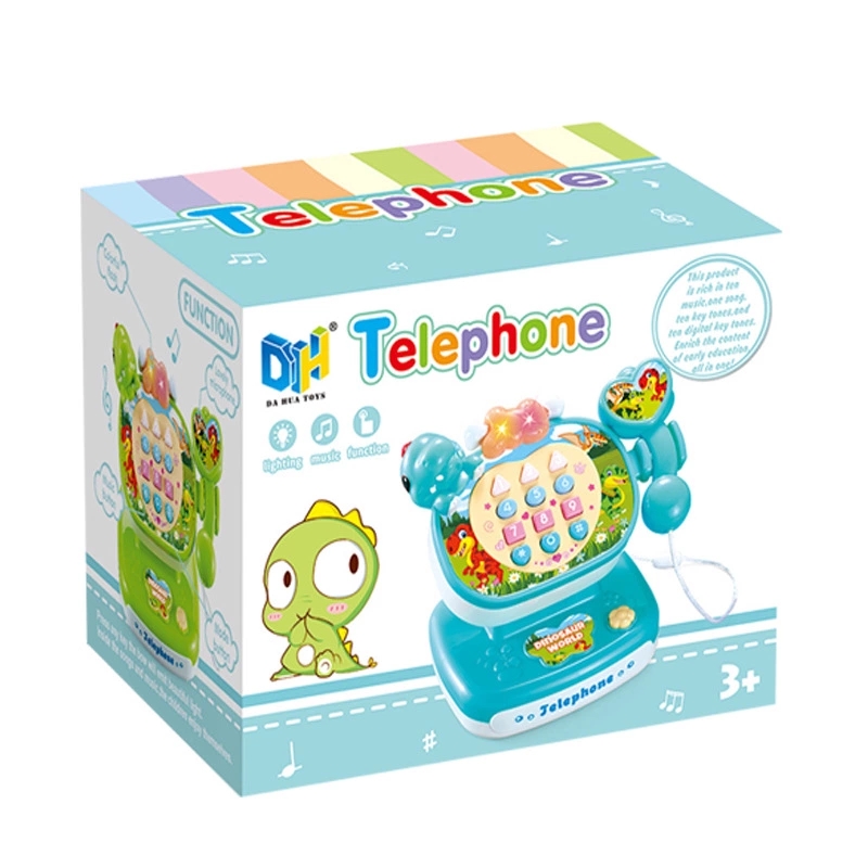 Foreign trade educational multi-functional telephone cash register toy home appliance series Children's house play electric with lights and music Specification drawing