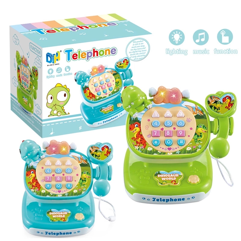 Foreign trade educational multi-functional telephone cash register toy home appliance series Children's house play electric with lights and music full figure