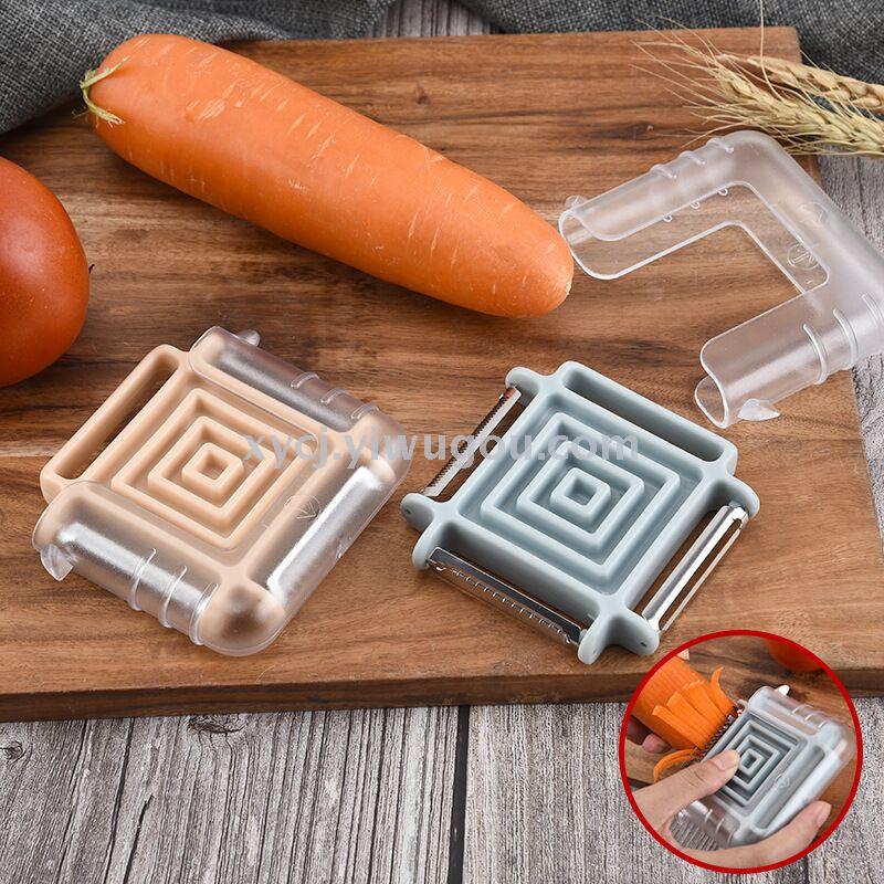 Factory direct sales of stainless steel peelers, multi-functional melon peels, three-in-one creative peelers and kitchen graters Application Scenario