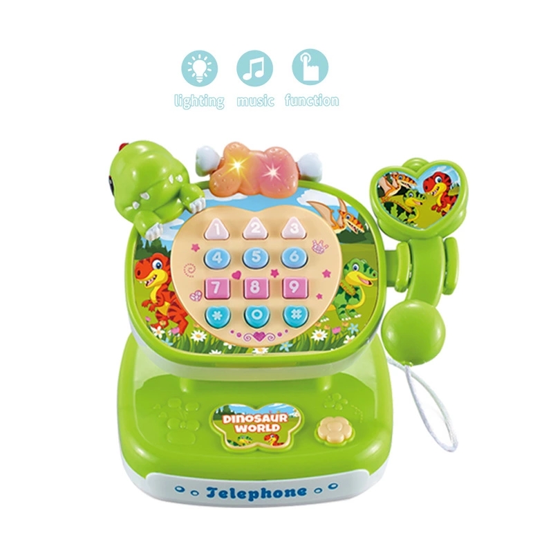 Foreign trade educational multi-functional telephone cash register toy home appliance series Children's house play electric with lights and music details Picture