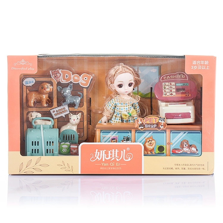 A 16cm mini simulation game set gift box of a doll riding a bicycle from a pet store is selling well at a street stall details Picture