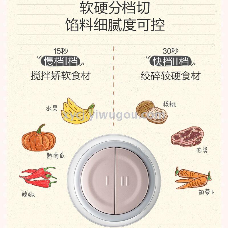 Electric meat grinder, glass and stainless steel dual-speed and dual-speed food processor Specification image
