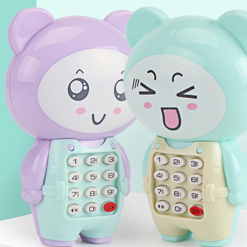 Children's early education and intelligence cartoon mobile phone, infant and toddler visual and hand-eye development toys, melodious songs, infant and toddler companions Item Picture