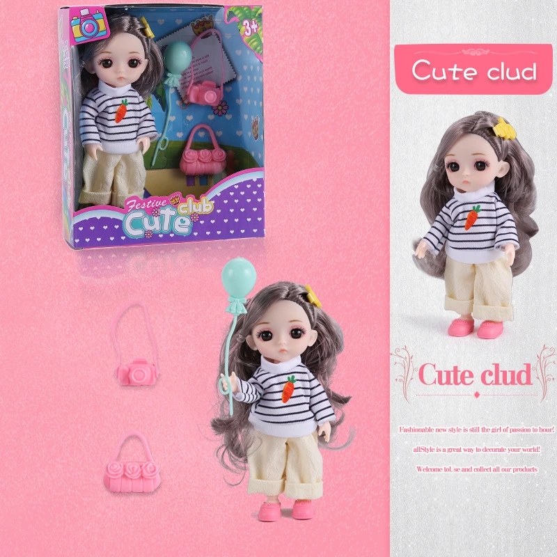 Original manufacturer, English packaging, 16 cm BJD doll simulation accessories, doll gift box, girl toy gift Specification drawing