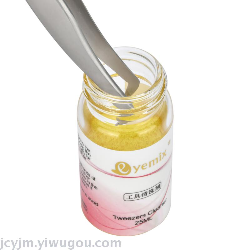 eyemix eyelash extension tweezers, cleaning water, glue and cleaning agent in stock details Picture