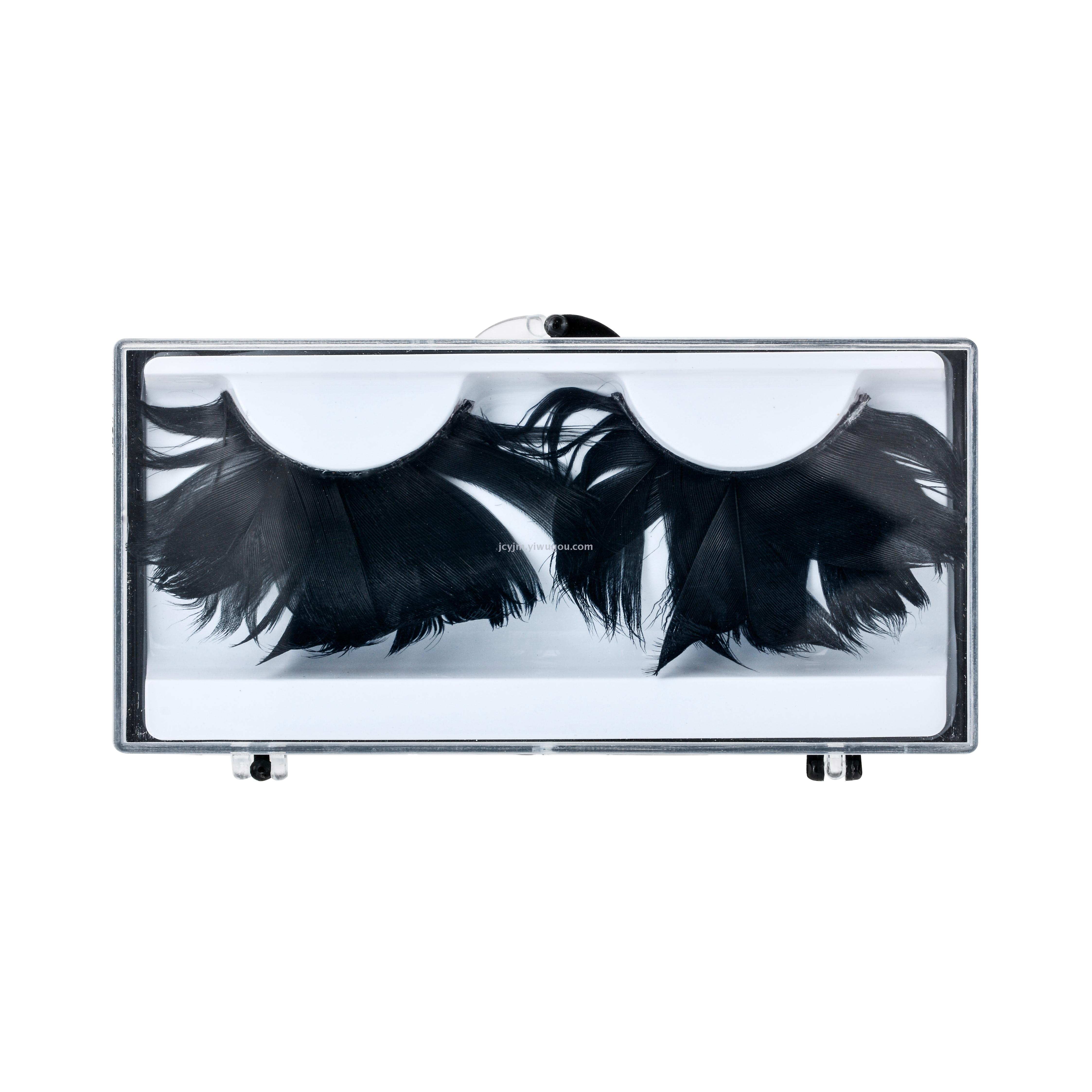 Black feather eyelashes, exaggerated eyelashes, chicken hair eyelashes, all handmade details Picture