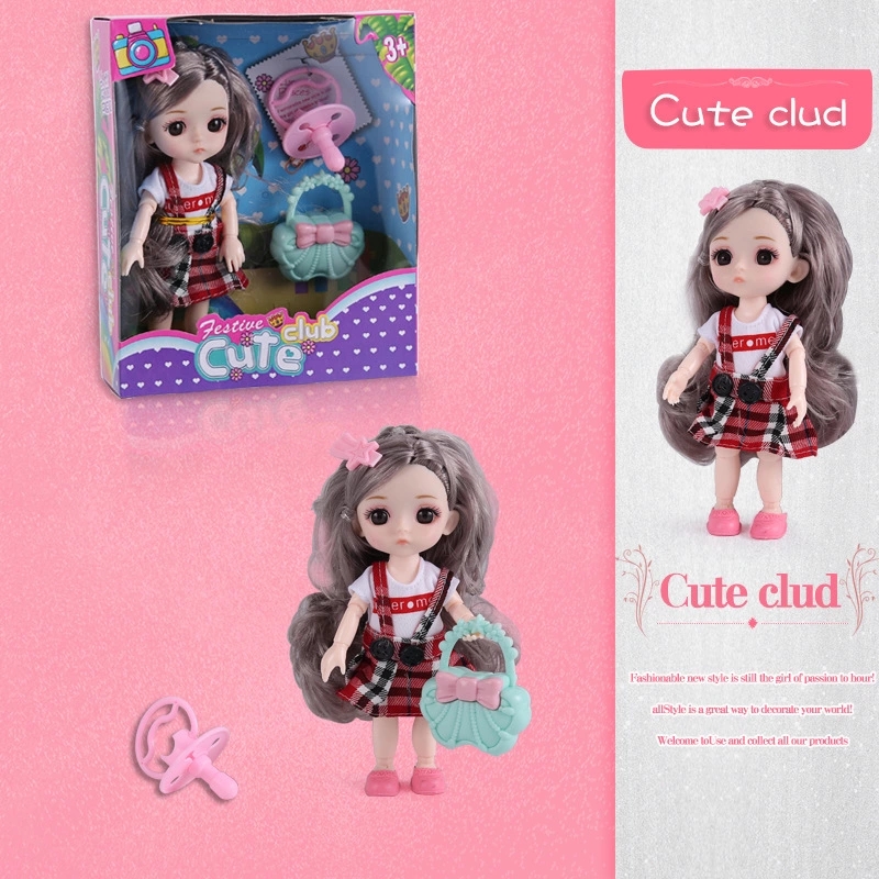 Original manufacturer, English packaging, 16 cm BJD doll simulation accessories, doll gift box, girl toy gift details Picture