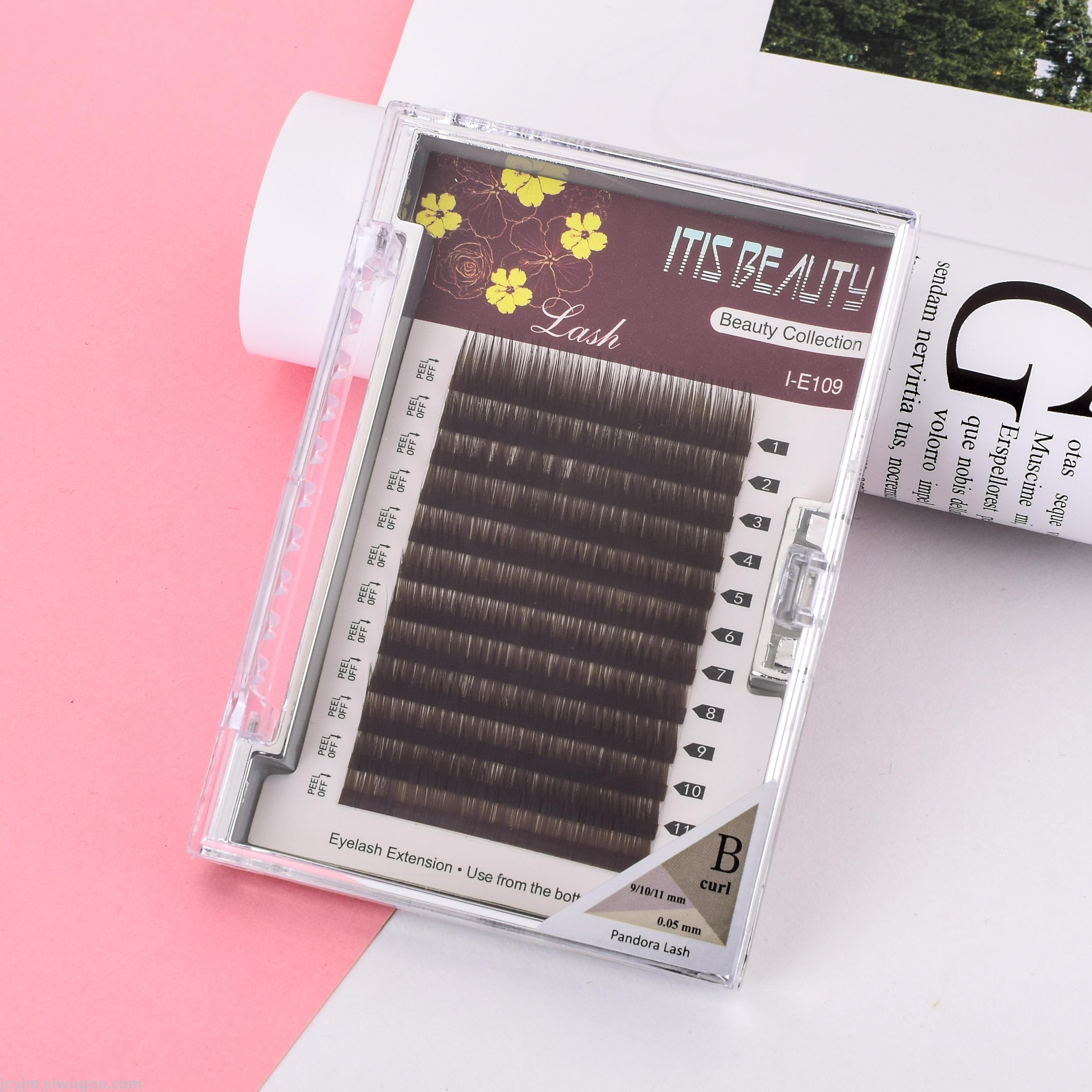 itisbeauty嫁接睫毛焦糖色山茶花睫毛嫁接胶水现货100款店内