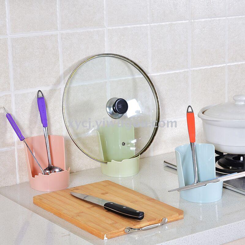 Creative kitchen storage rack, multi-functional plastic pot lid rack, pot lid storage rack details Picture