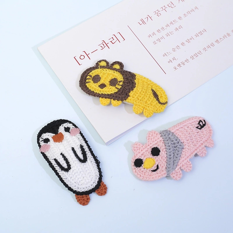 ins girl's back head clip, woolen cartoon BB clip, new sweet and cute Korean hair clip, side clip headwear ht details Picture