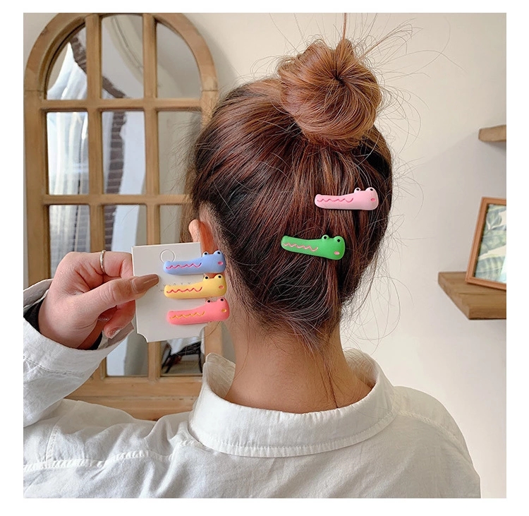 Korean Instagram minimalist hair clips with side clips for girls, new bestsellers, duckbill clips, and cute cartoon hair clips are selling well at street stalls Specification drawing