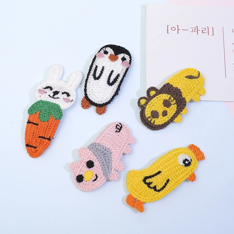 ins girl's back head clip, woolen cartoon BB clip, new sweet and cute Korean hair clip, side clip headwear ht full figure