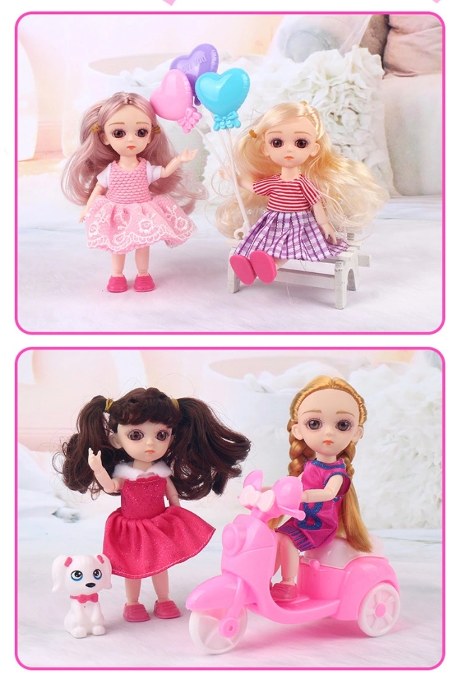 16 cm DJD makeup doll, Lele Barbie Doll, 3D true eyes, nude Barbie doll, Ding Xiaoma h Specification drawing