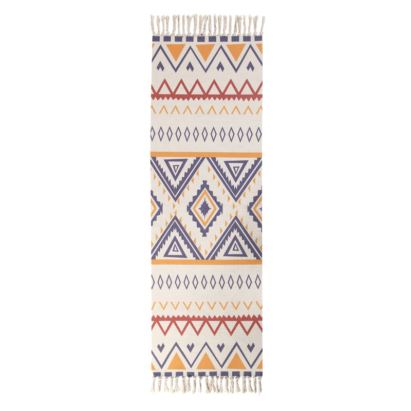 Cross-border ethnic style cotton and linen floor MATS, retro plain tapestries, handcrafted carpets, study and bedroom sofa cushions, one-piece consignment Item Picture