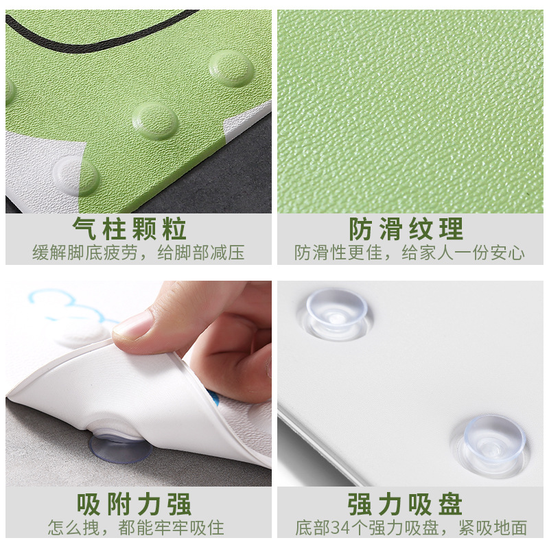 Summer Wave Cartoon bathroom anti-slip floor MATS, foot MATS, suction cups, waterproof shower room bathtub MATS, one-piece consignment, customizable Item Picture
