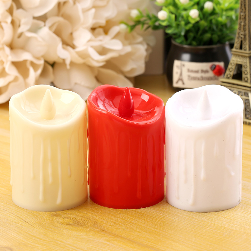 Oblique tears LED simulation electronic candle swing creative smokeless electronic lamp decorative craft candles