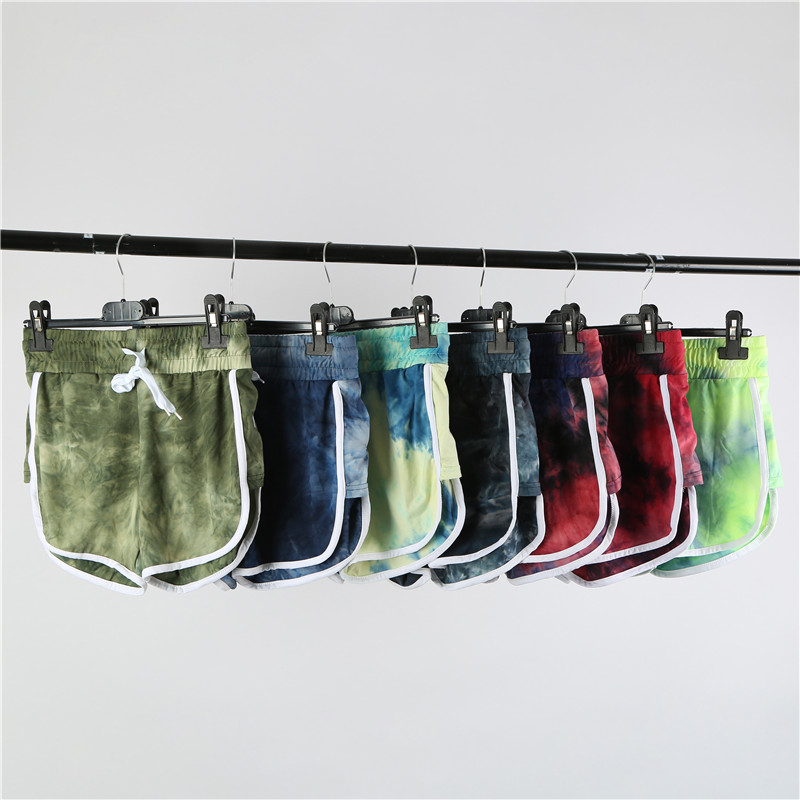 Tie dye running pants High waists running pants Wide legs student hot pants casual pajamas thumbnail