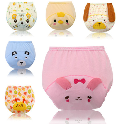 Baby 3D cartoon thin baby learning and training pants, baby urine-proof design waterproof soft pull-up pants details Picture