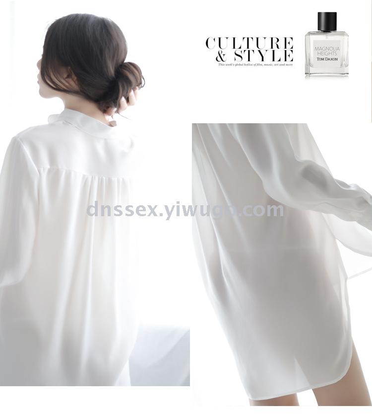 Sexy lace one-shoulder pajamas for a boyfriend's shirt Item Picture