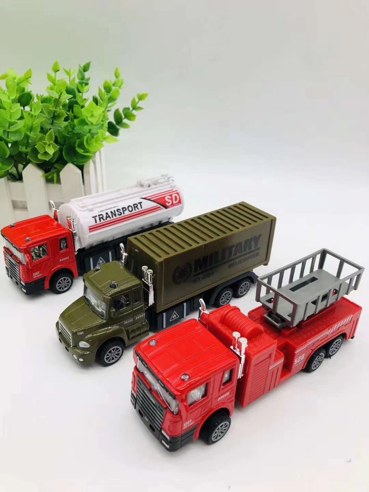 Factory direct sales of six types of mixed toys, including simulation rebound vehicles, alloy military vehicles and fire engines, are selling well at street stalls details Picture