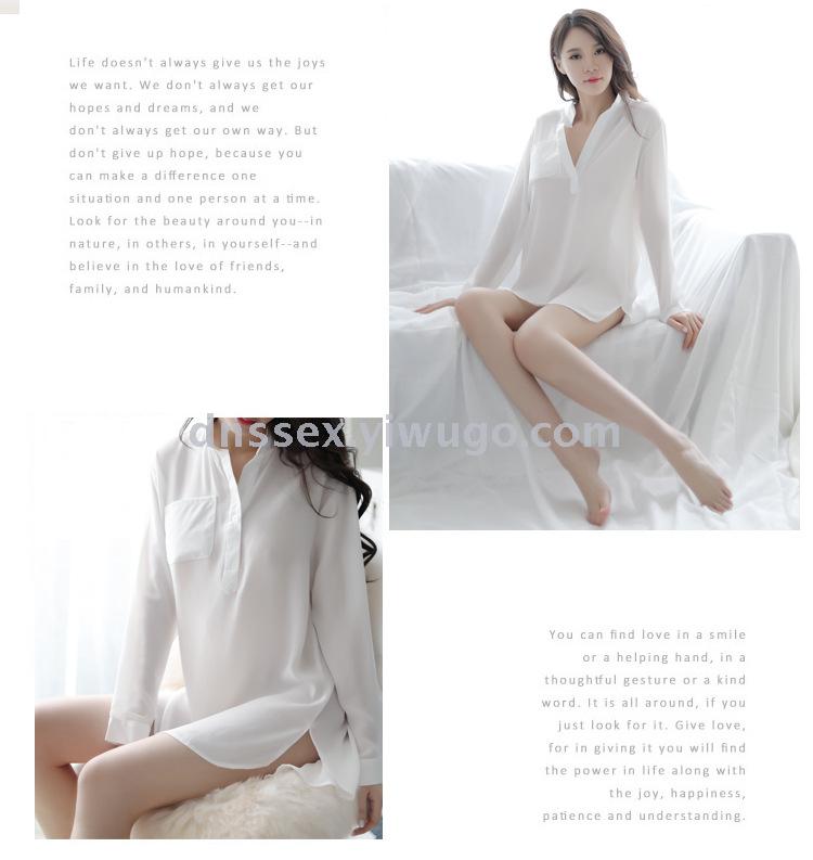 Sexy lace one-shoulder pajamas for a boyfriend's shirt Application Scenario
