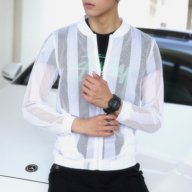 Outerwear, clothes, jackets, men's outerwear, summer ice silk sun-protective clothing, fishing sun-protective clothing, quick-drying windbreaker, men's UV protection Application Scenario