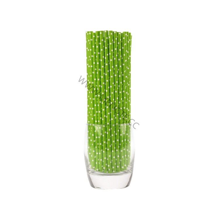 One-Off Hotel. Catering. Safety. Health. Environmental Protection. Degradation. Polka Dot Printing. Paper Straw Item Picture