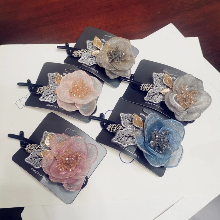 Factory direct sales of best-selling hair accessories wholesale, high-end premium flower crystal alloy hair curls, twist clips and hair clips are selling well Item Picture