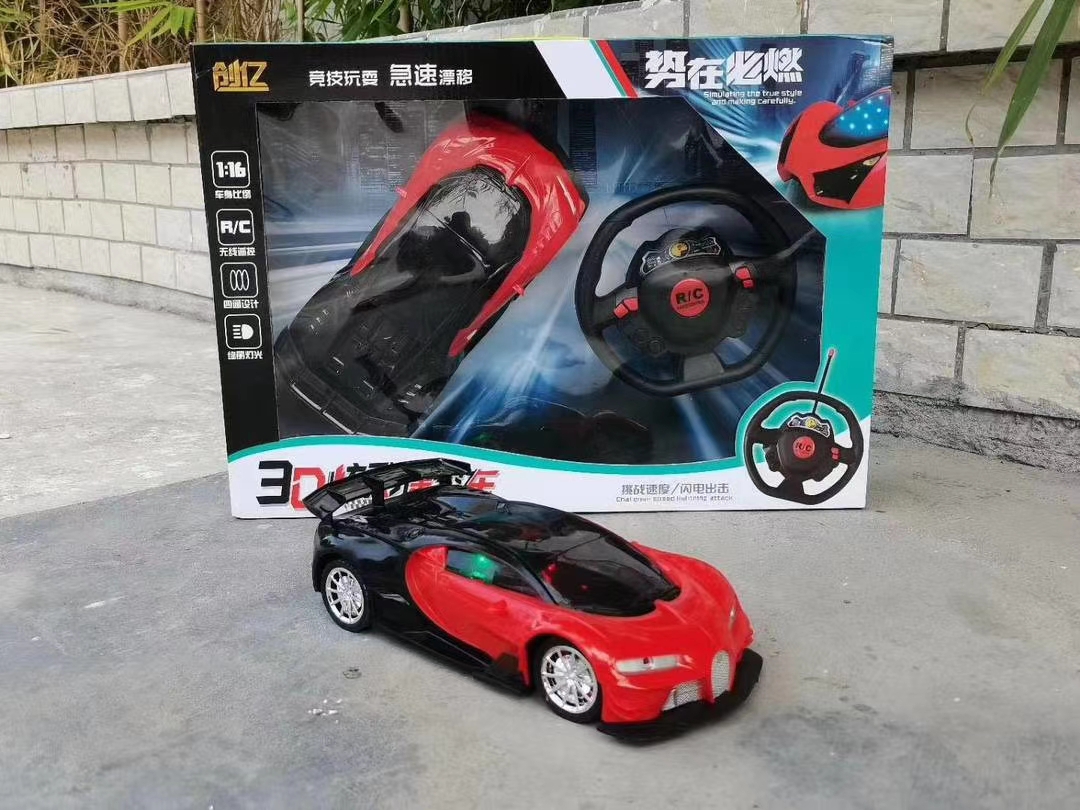 The factory direct sales of the Sitong 3D lighting colorful electric remote control car, a competitive play and rapid drift electric toy, is selling well full figure