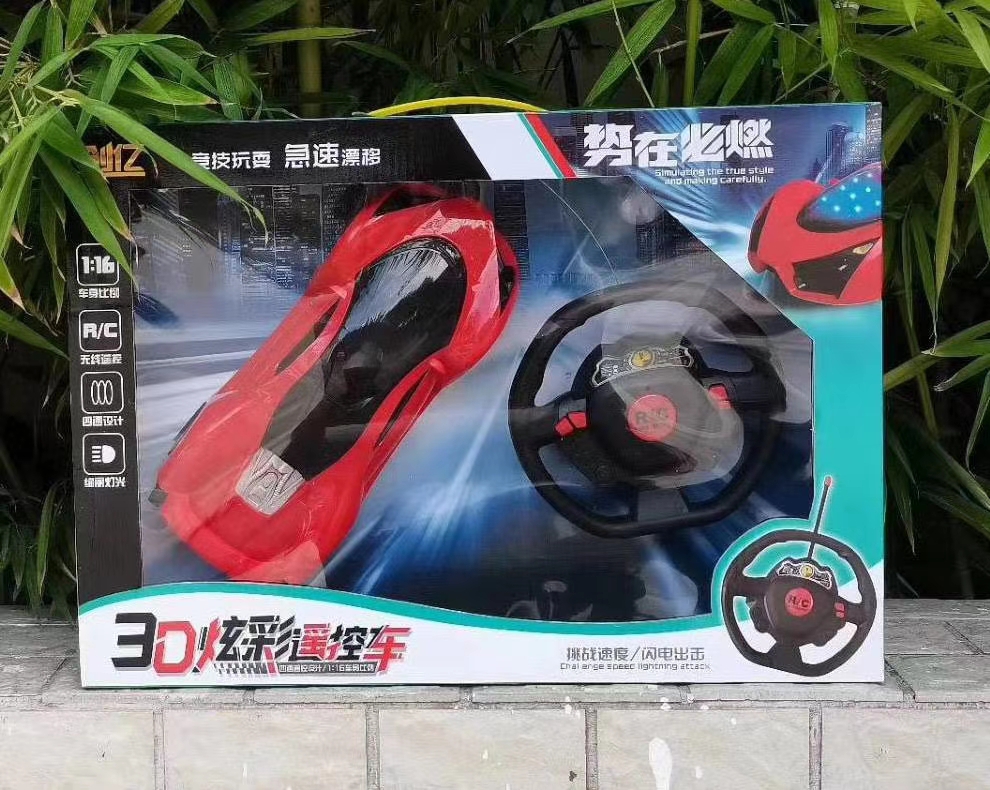 The factory direct sales of the Sitong 3D lighting colorful electric remote control car, a competitive play and rapid drift electric toy, is selling well details Picture