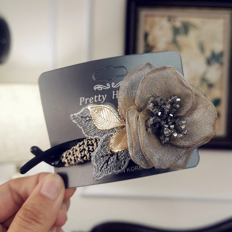 Factory direct sales of best-selling hair accessories wholesale, high-end premium flower crystal alloy hair curls, twist clips and hair clips are selling well details Picture