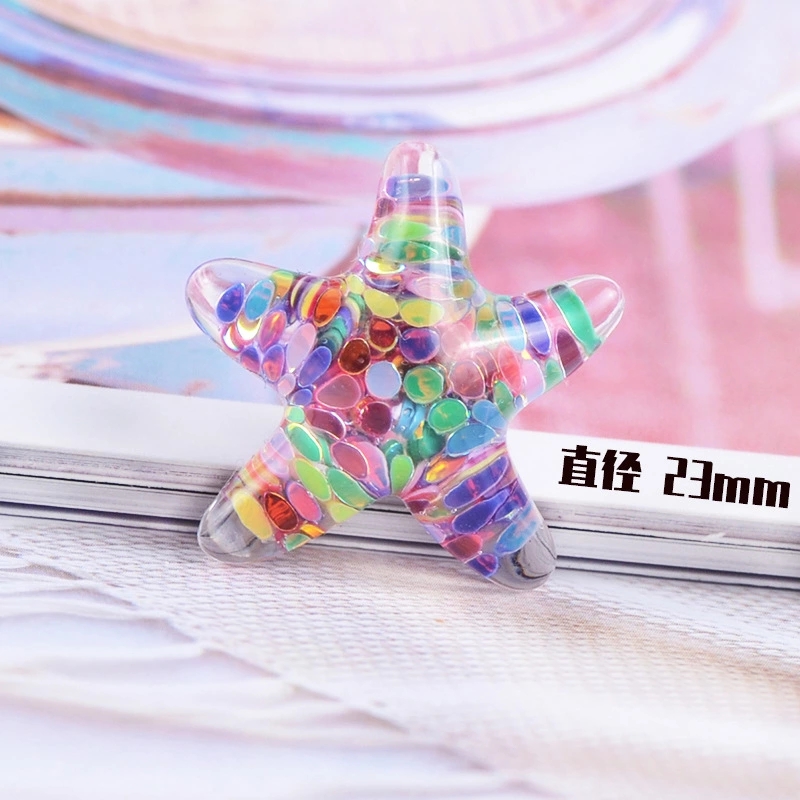 Sequin Sea Seahorse shell Starfish diy hairband Hair accessory material Drop glue mobile phone case accessories Resin accessories Specification drawing