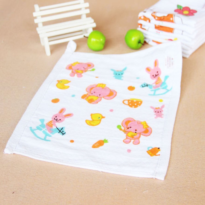 Thick honeycomb gauze towel, square towel, children's handkerchief, wipes, strap, buckle, 25*25 Item Picture