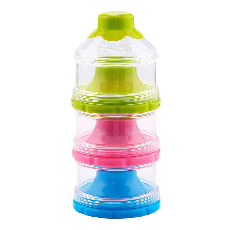 Portable three-layer milk powder boxes, children's products and snack storage cans are available in stock