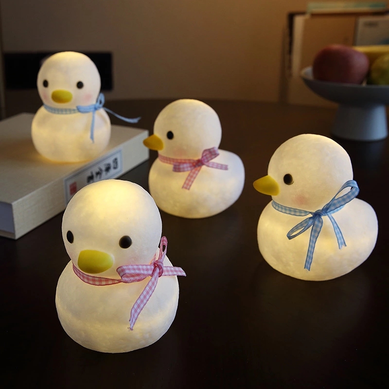 Creative and cute duck night light, children's bedroom eye-protecting light, vinyl cartoon decorative night light, promotional gift h Specification drawing